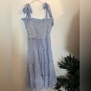 Smocked stripe dress